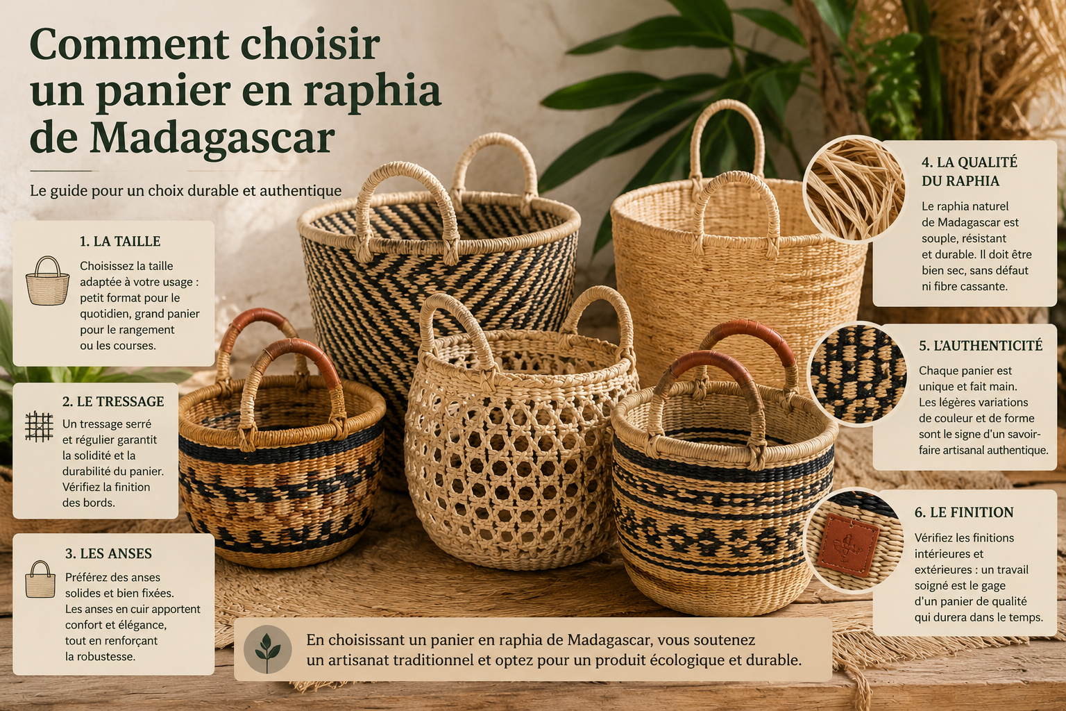 Comment choisir un panier en raphia de Madagascar